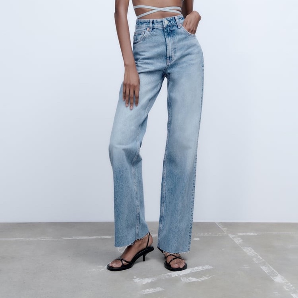 Zara wide leg jeans size 2